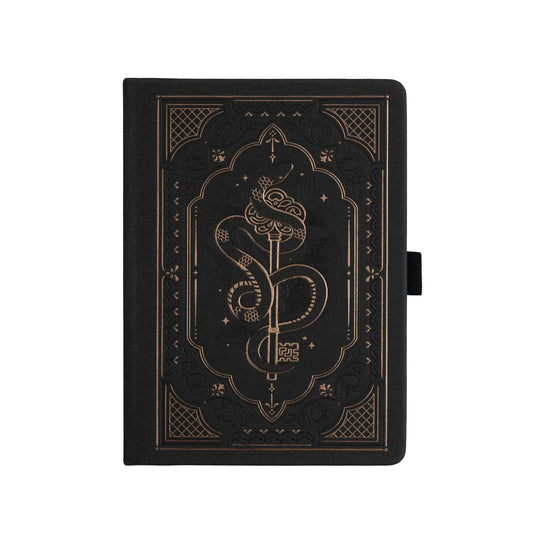 Coiled Key Dot Grid Notebook: Black / B5: 160 Pages
