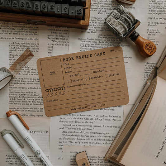 Book 'Recipe' Review Card
