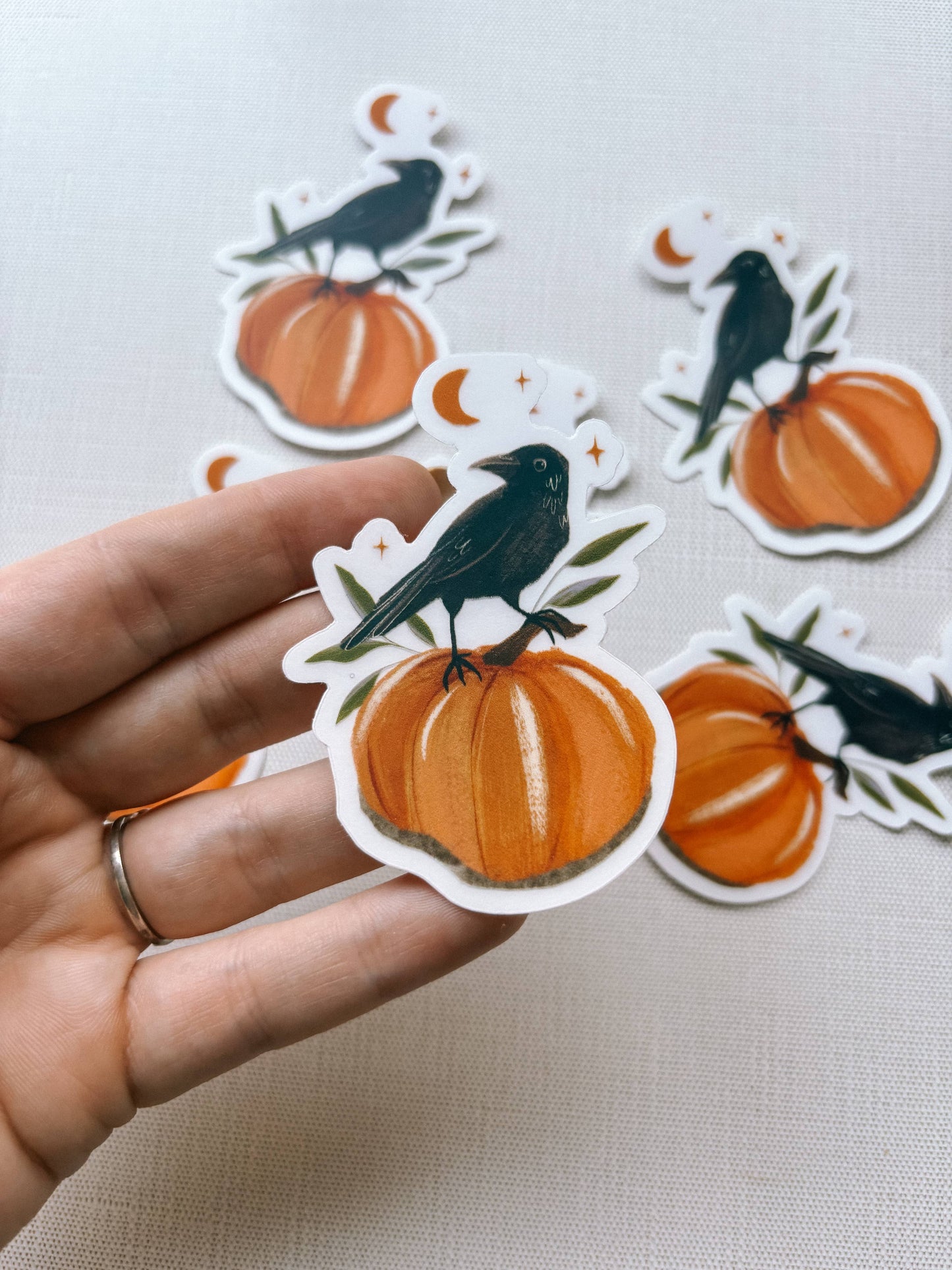 Harbinger & Pumpkin - Vinyl Crow Sticker