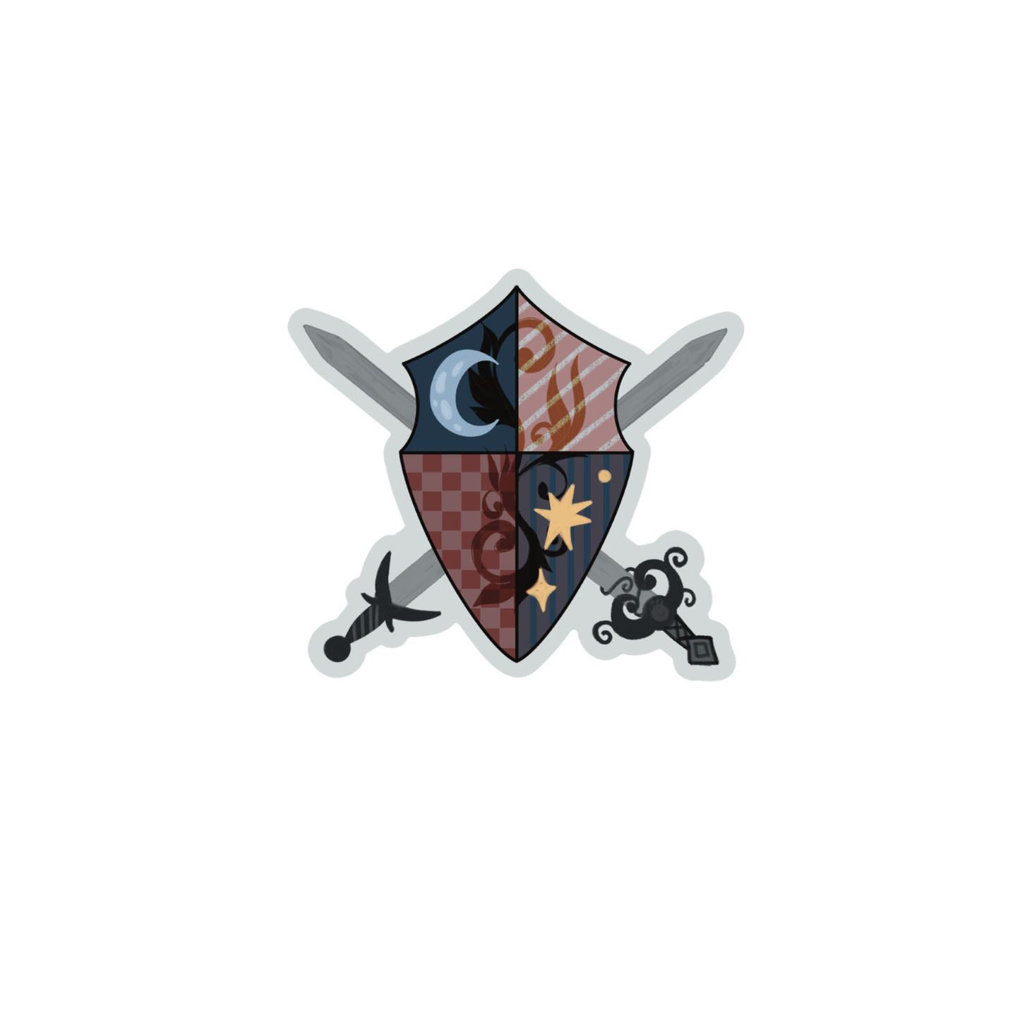 Medieval Shield Vinyl Sticker