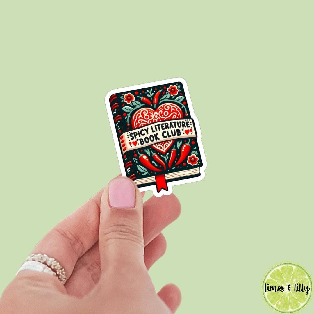 Spicy Literature Book Club Book Sticker | Bookish stickers |: Glossy