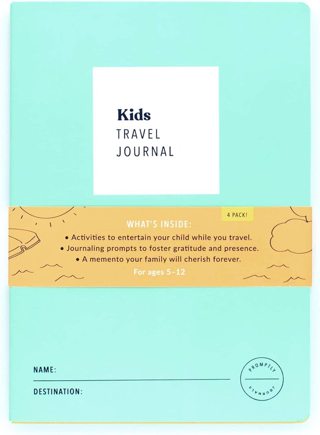 Kids Travel Journal Adventure Log (4-Pack)