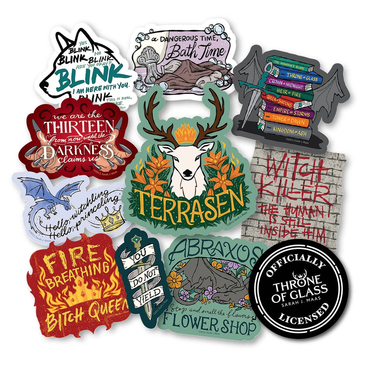 Throne of Glass Decals (10-Pack)