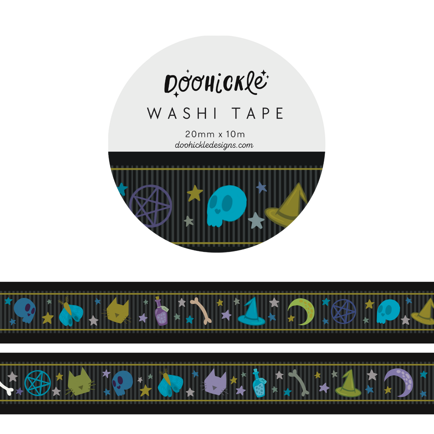 Dark Witching Hour Elements Washi Tape