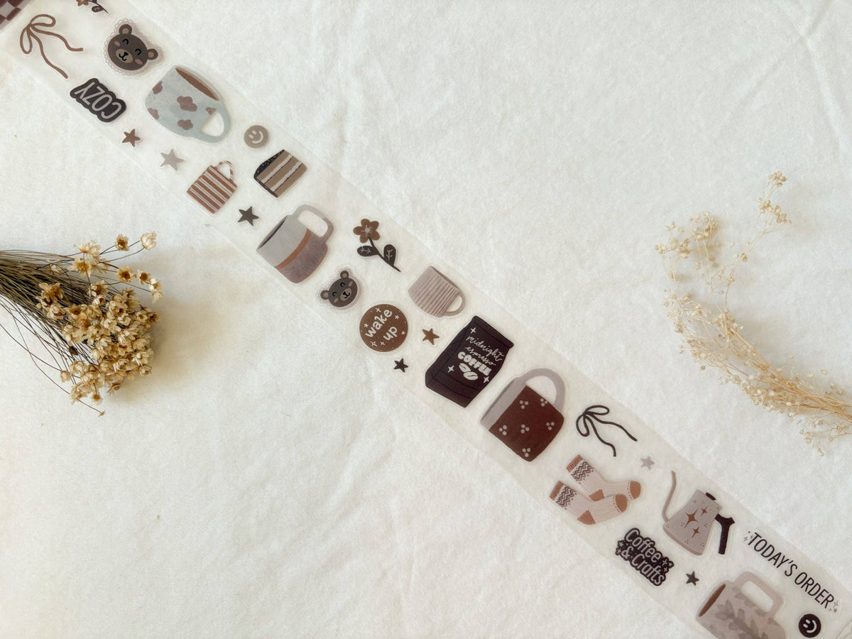 Cozy Coffee PET Tape (PRE-CUT)