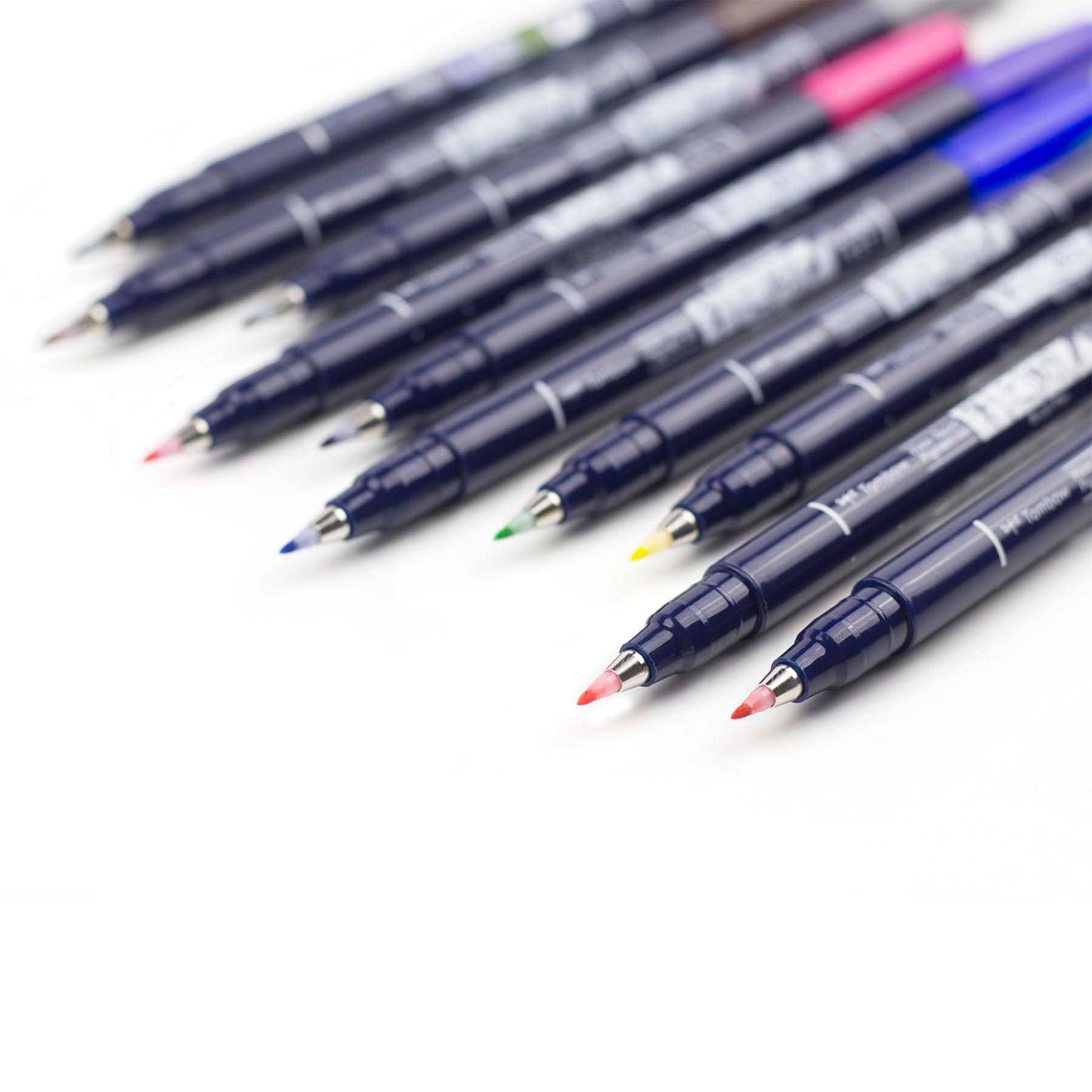Tombow Fudenosuke Colors Calligraphy Brush Pens - 10-Pack
