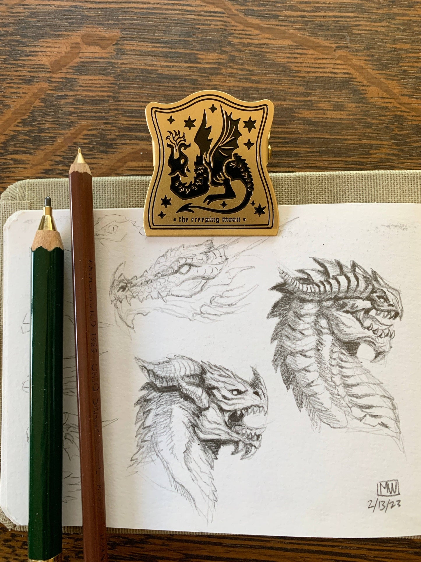 Draco Brass Journal Clip