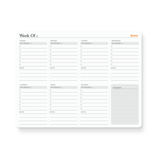 Weekly Planning Pad - 50pg Desk Planner