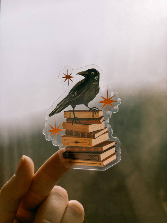 Harbinger & Books - Vinyl Crow sticker