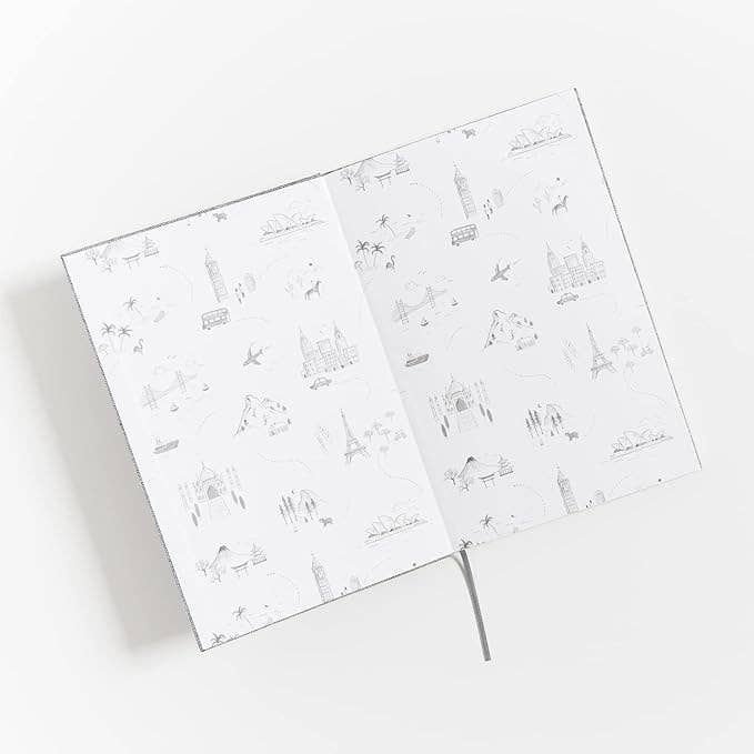 Complete Travel Journal From Boarding to Exploring Hardcover: Dusty Rose