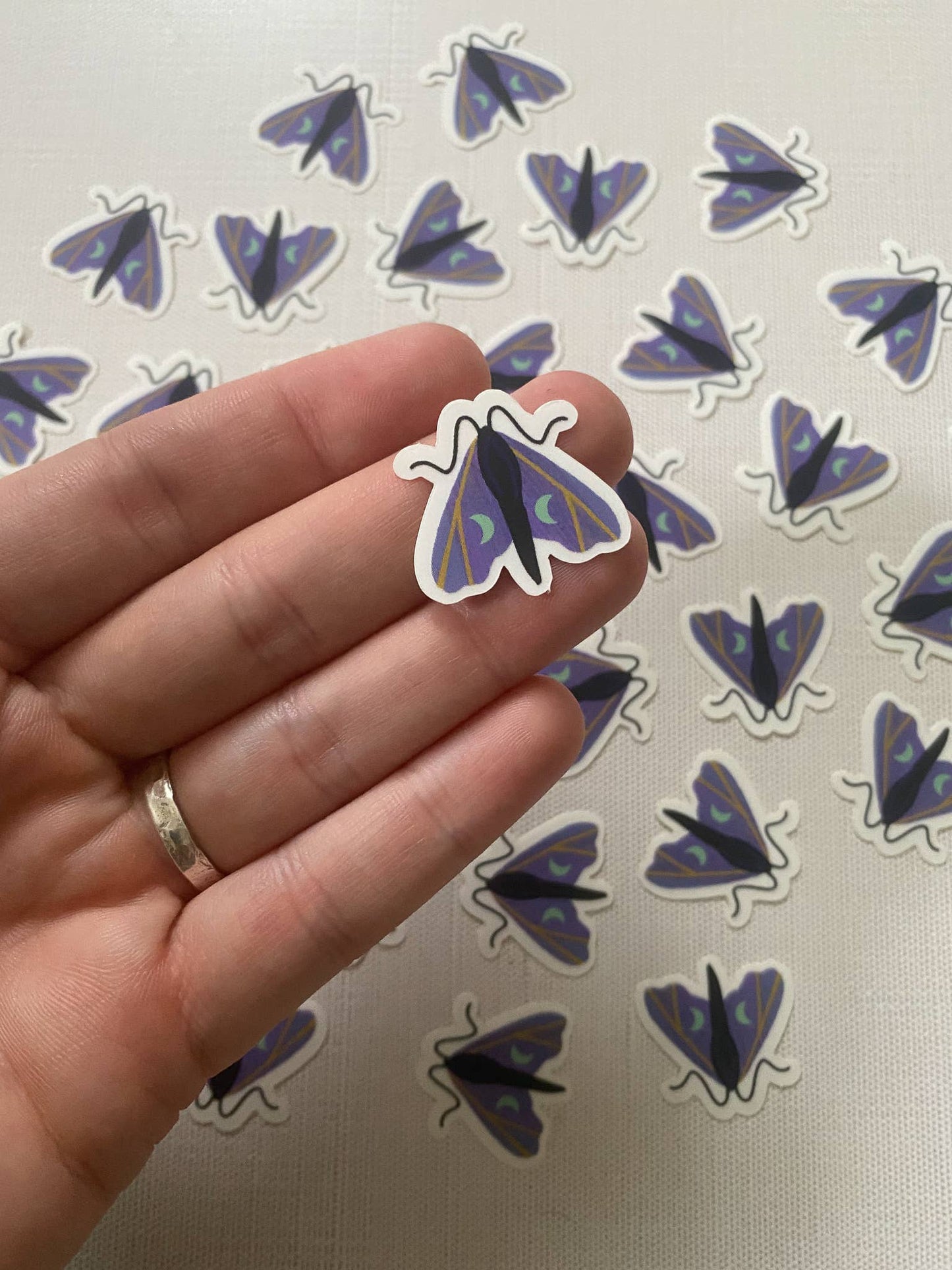 Moth Mini Clear Vinyl Sticker