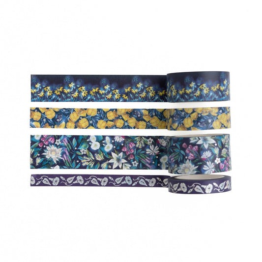 Midnight Floral Washi Tape Set
