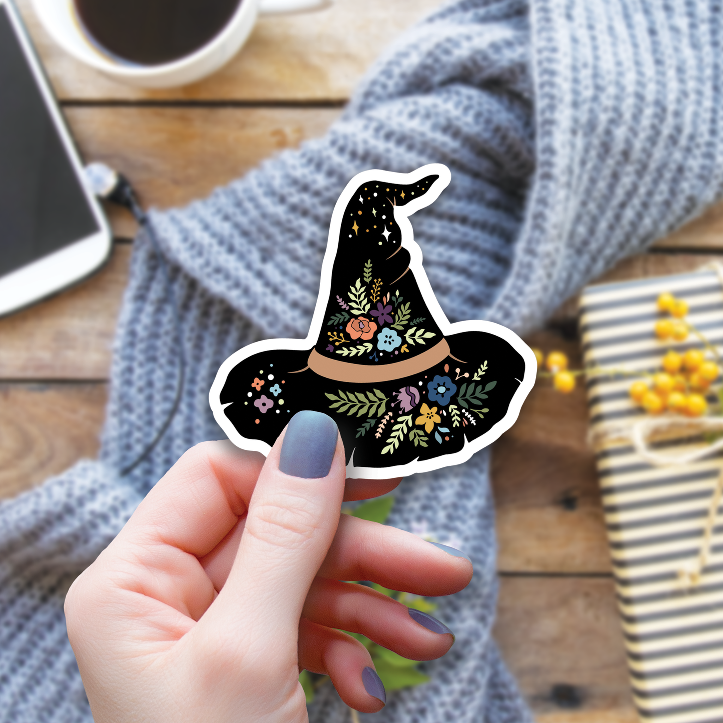 Magical Boho Witch Hat Sticker