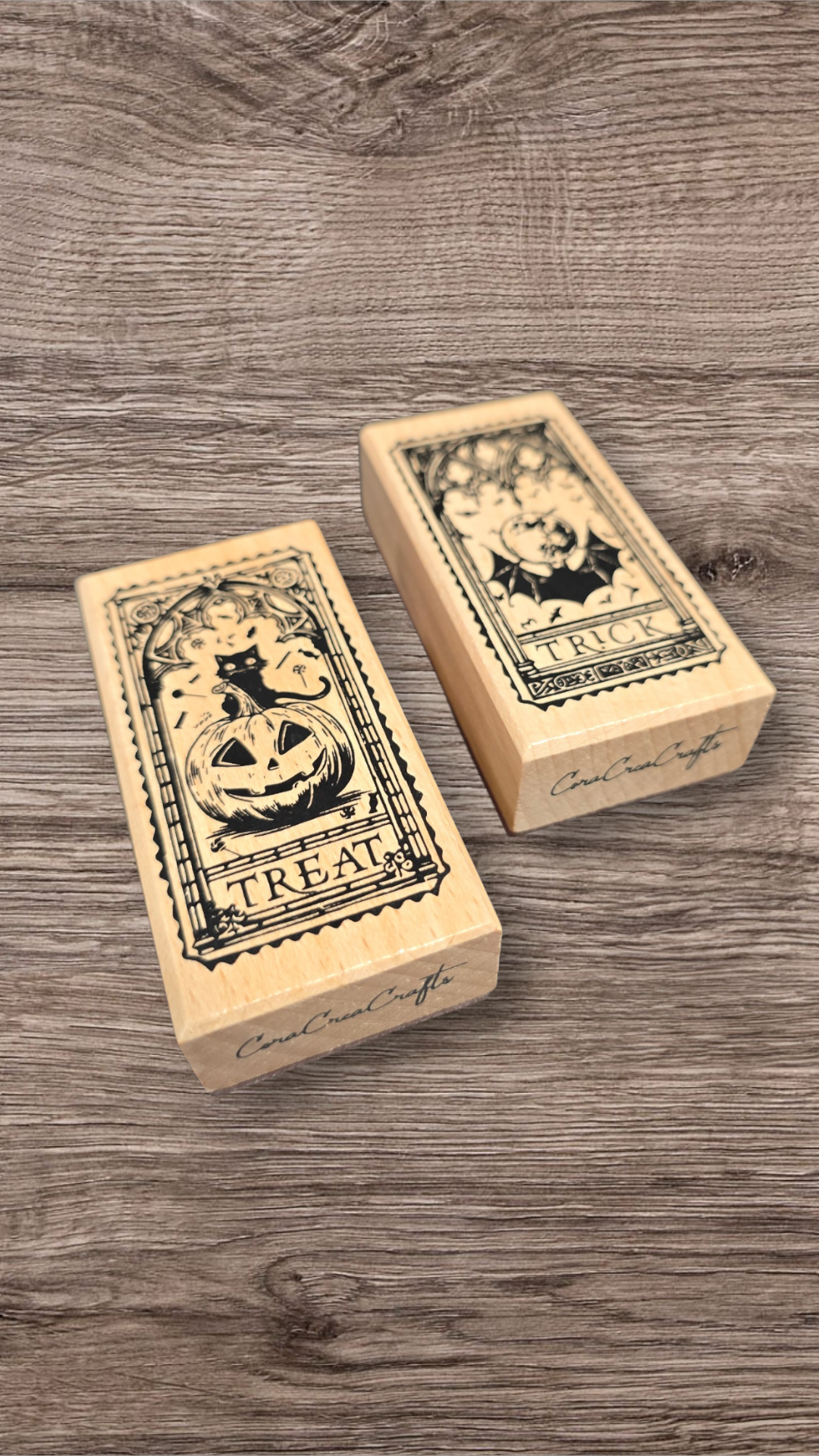 Trick or Treat Wooden Stamps