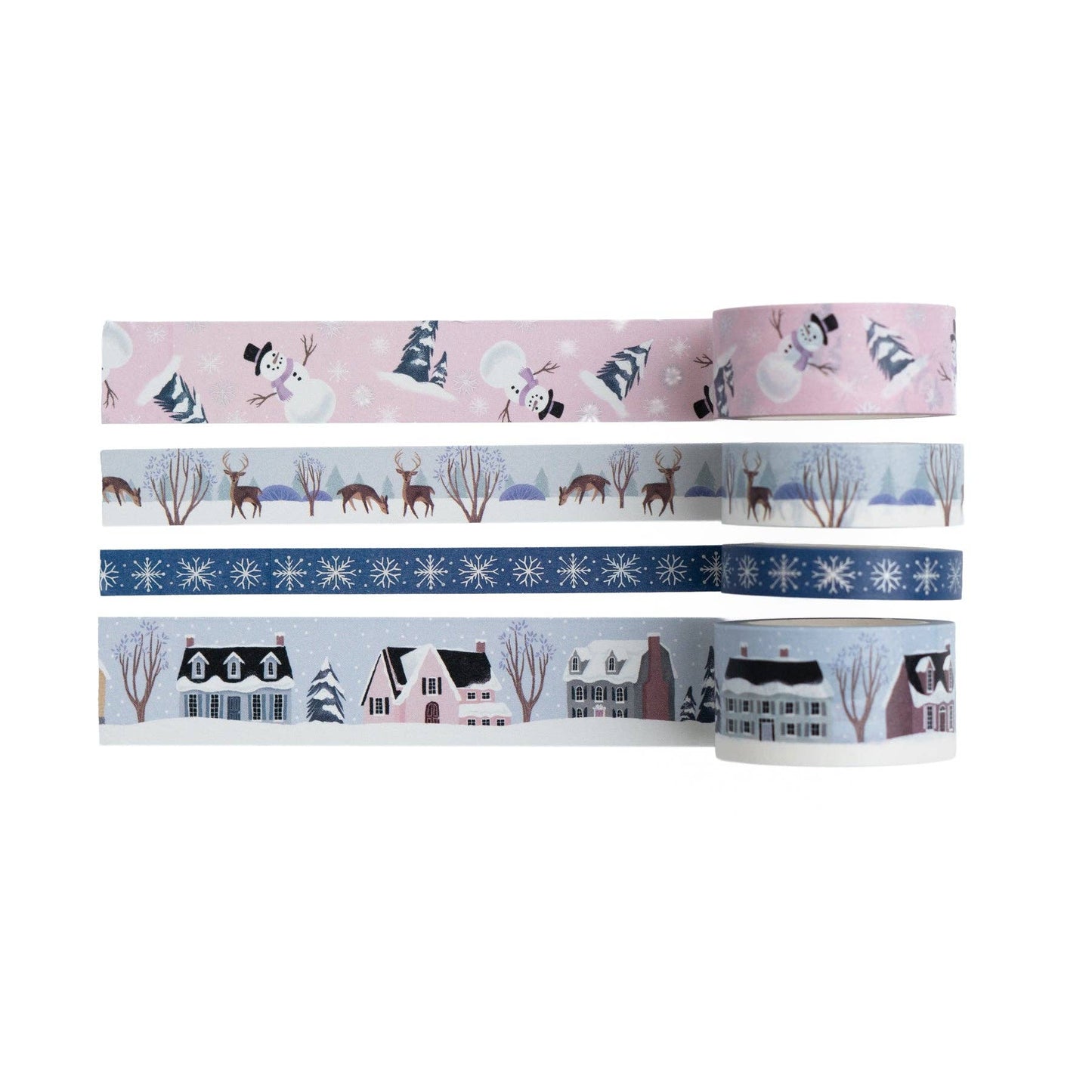 Winter Village Washi Tape Set - 4 Rolls