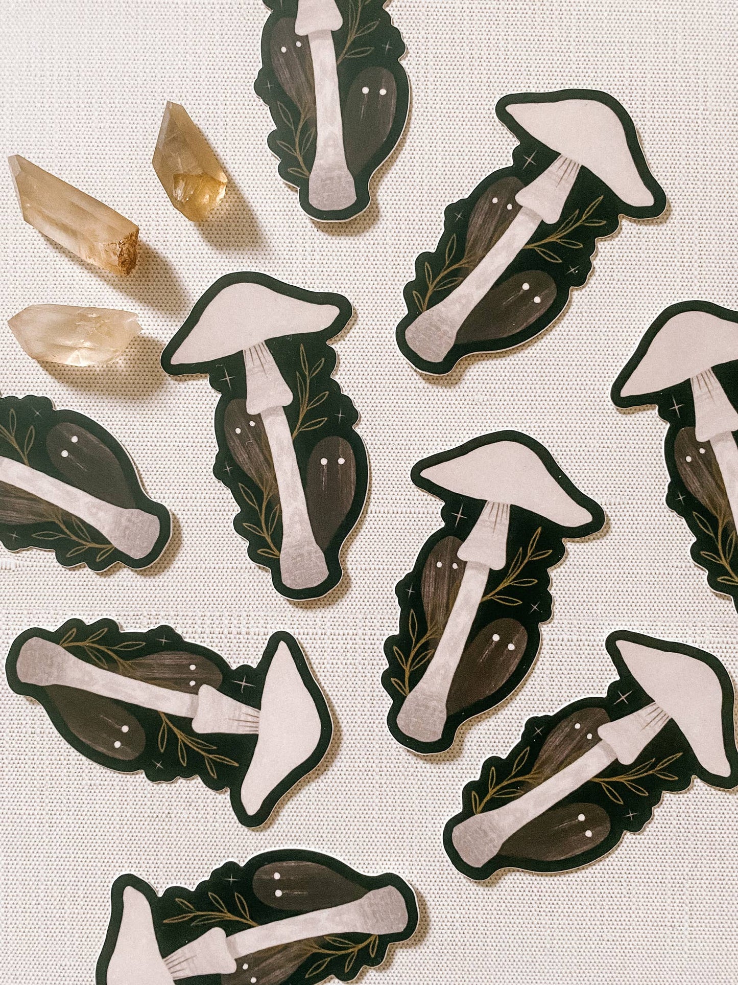 Destroying Angel Mushroom & Ghosts Vinyl Sticker
