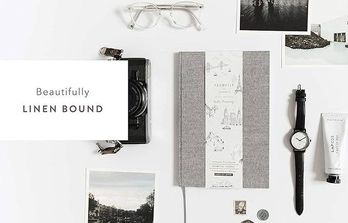 Complete Travel Journal From Boarding to Exploring Hardcover: Dusty Rose