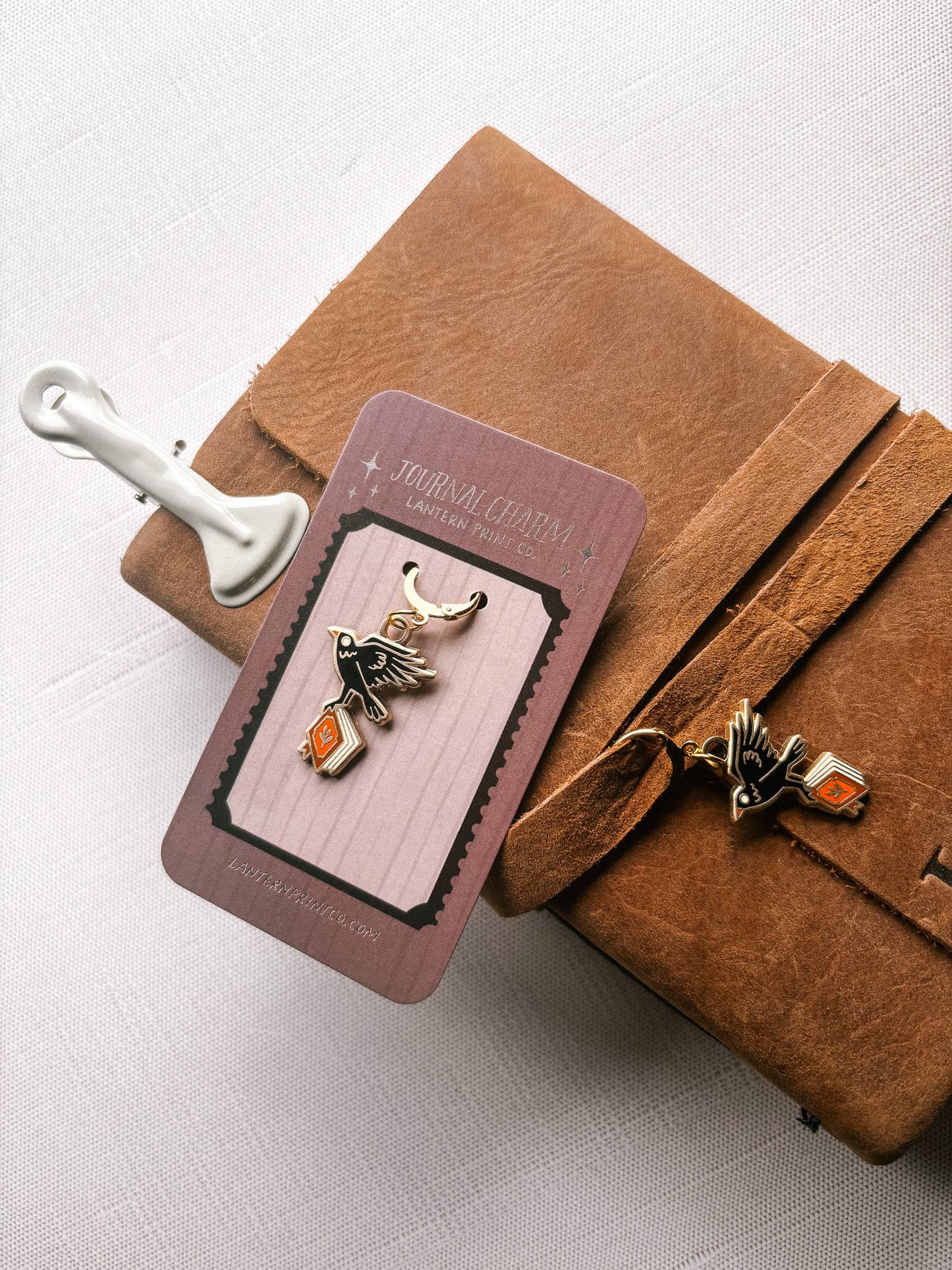 Journal Charm: The Book Thief (Crow) - Hard Enamel