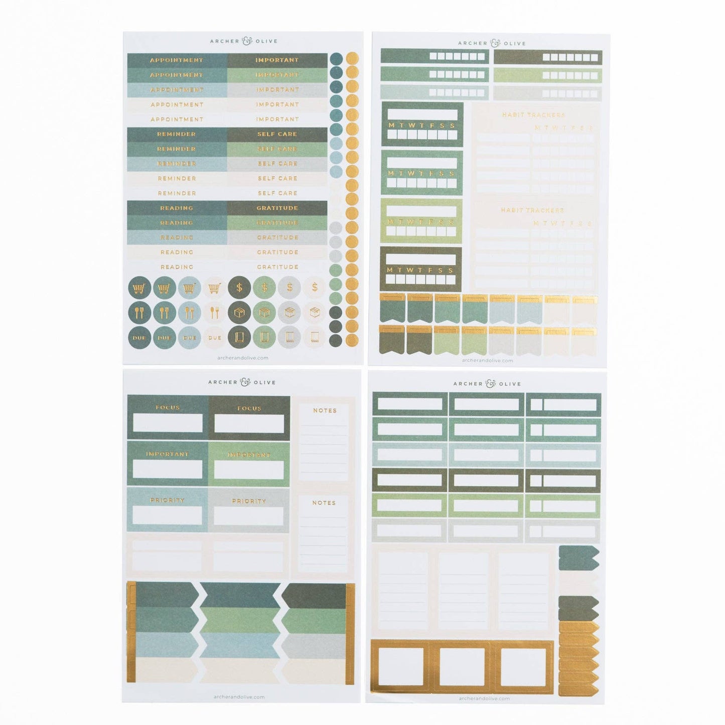 Soft Nature Planning Sticker Set