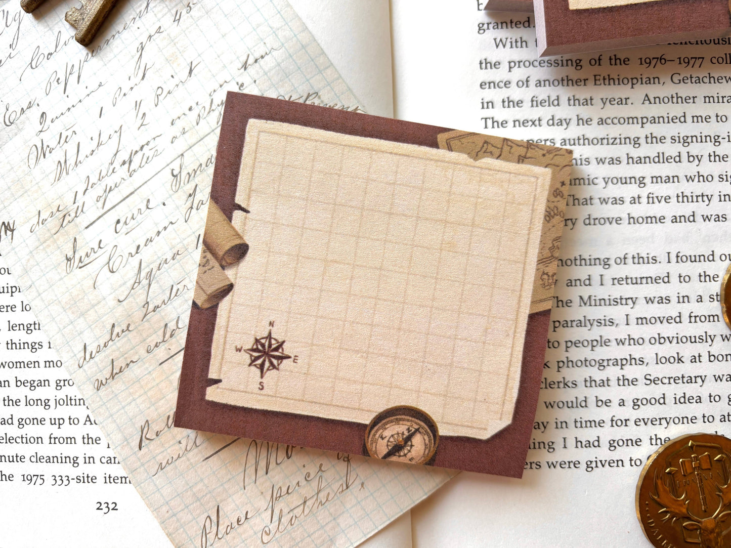 Cartographer's Map Sticky Note - 3x3