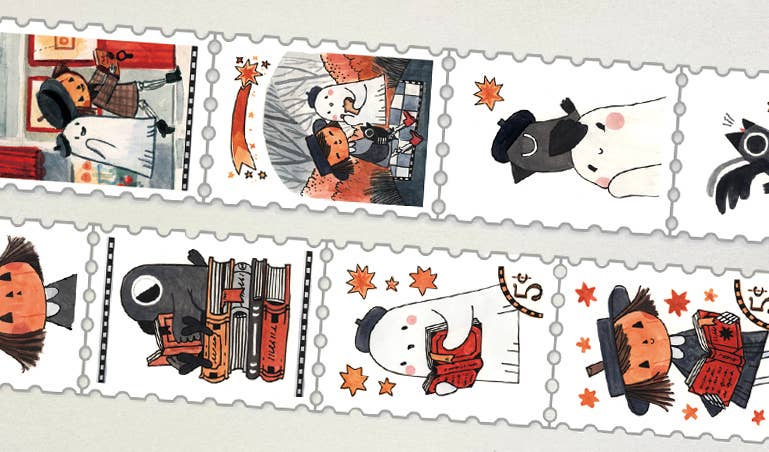 Pumpkin and Spice Ghost Stamp Washi Tape