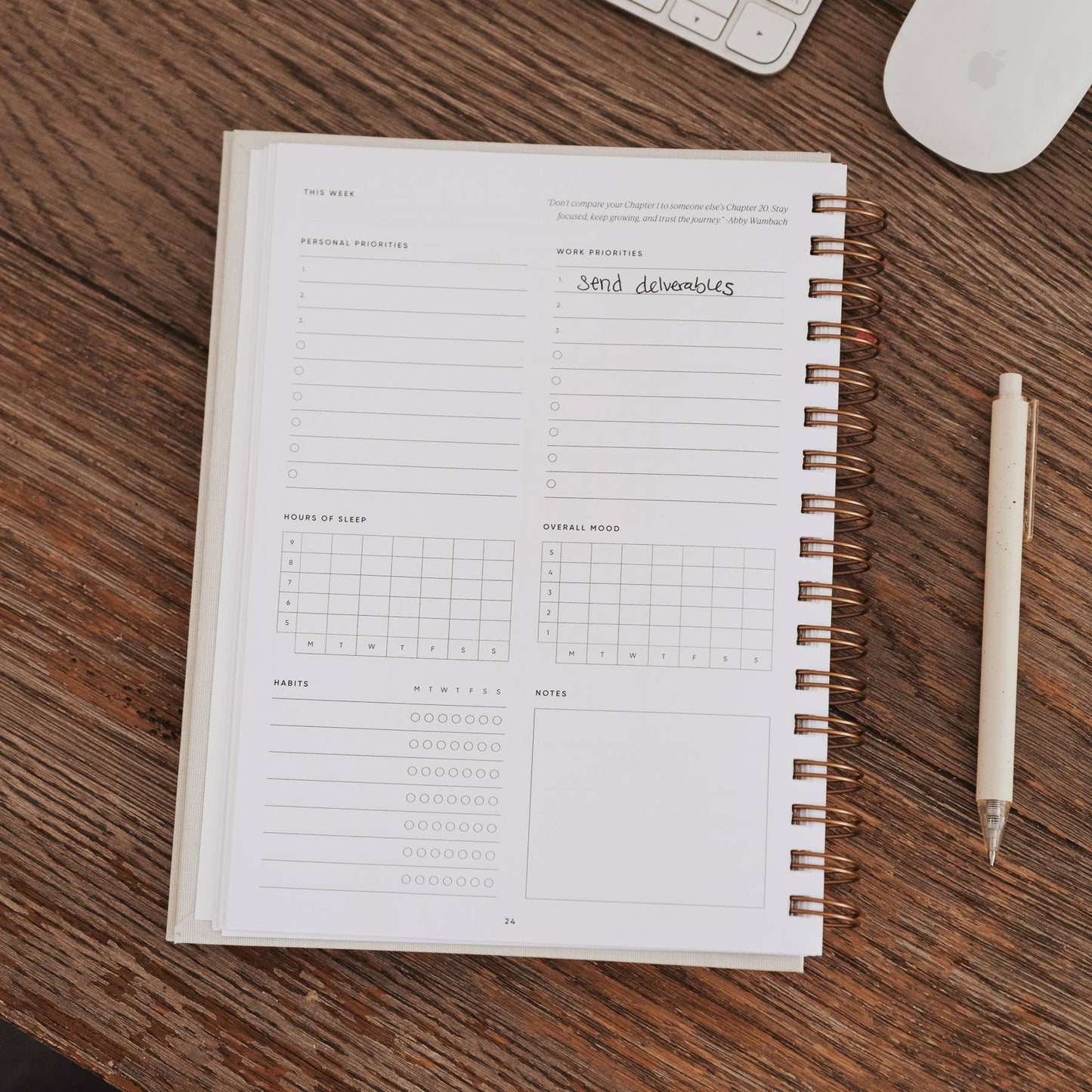 Self‑Care Planner – Daily Edition: Dusty Rose