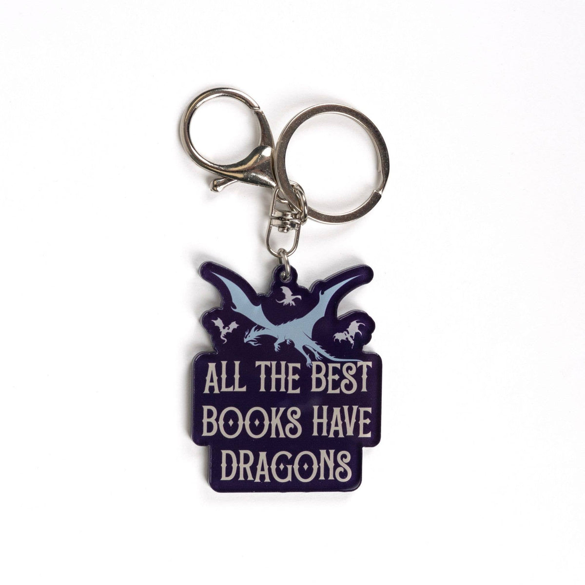 All the Best Books Have Dragons Keychain
