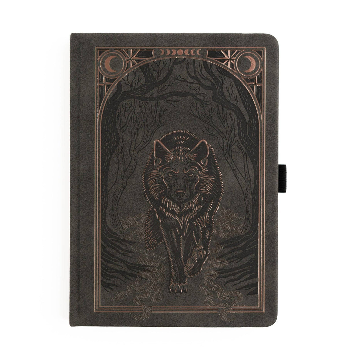 Wolf in the Night | Notebook: White Dot Grid / 8x8: 160 Pages