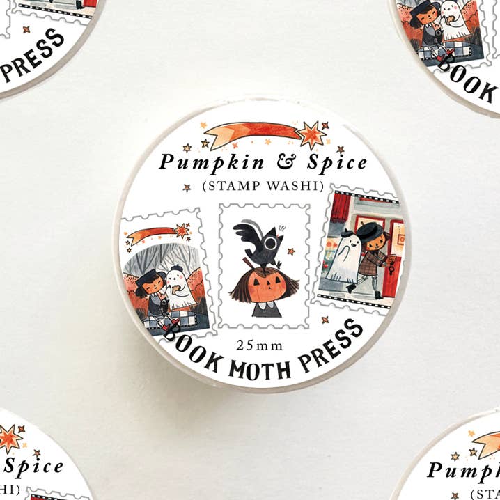 Pumpkin and Spice Ghost Stamp Washi Tape