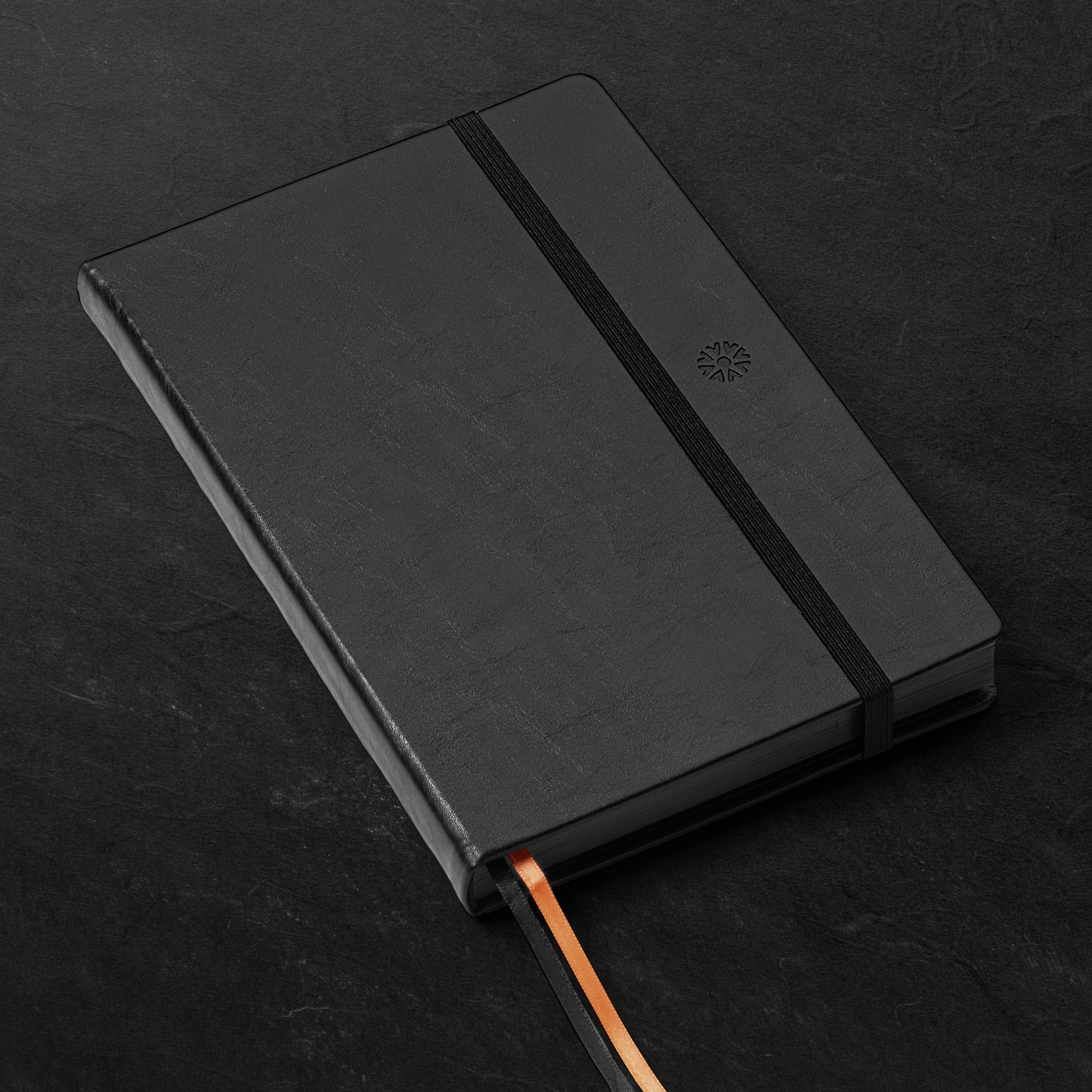 Pitch Black Dotted Journal | All Black Paper Notebook: A5