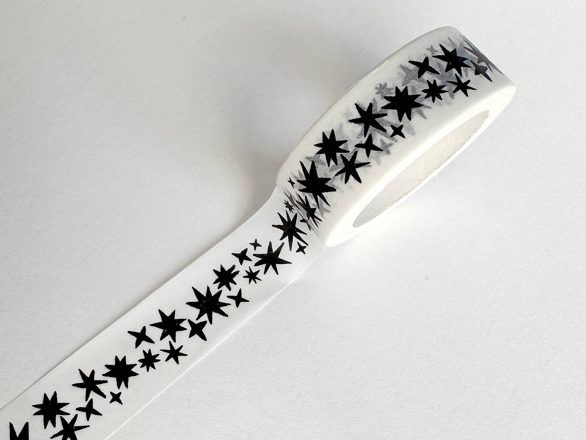 Black Stars Washi Tape
