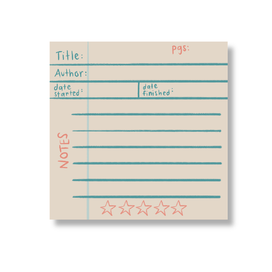 Book Rating Sticky Note Pad