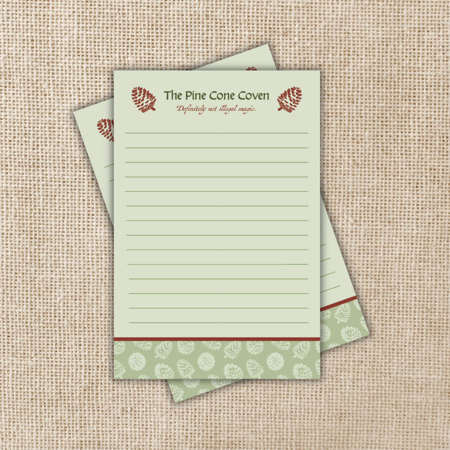 Pine Cone Coven Notepad - The Spellshop - 4x6
