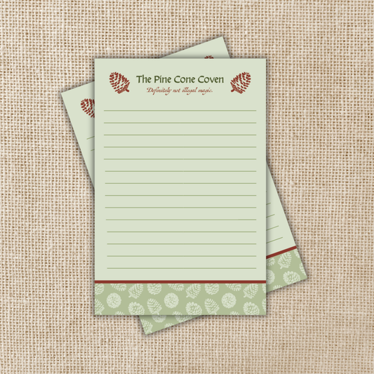 Pine Cone Coven Notepad - The Spellshop - 4x6