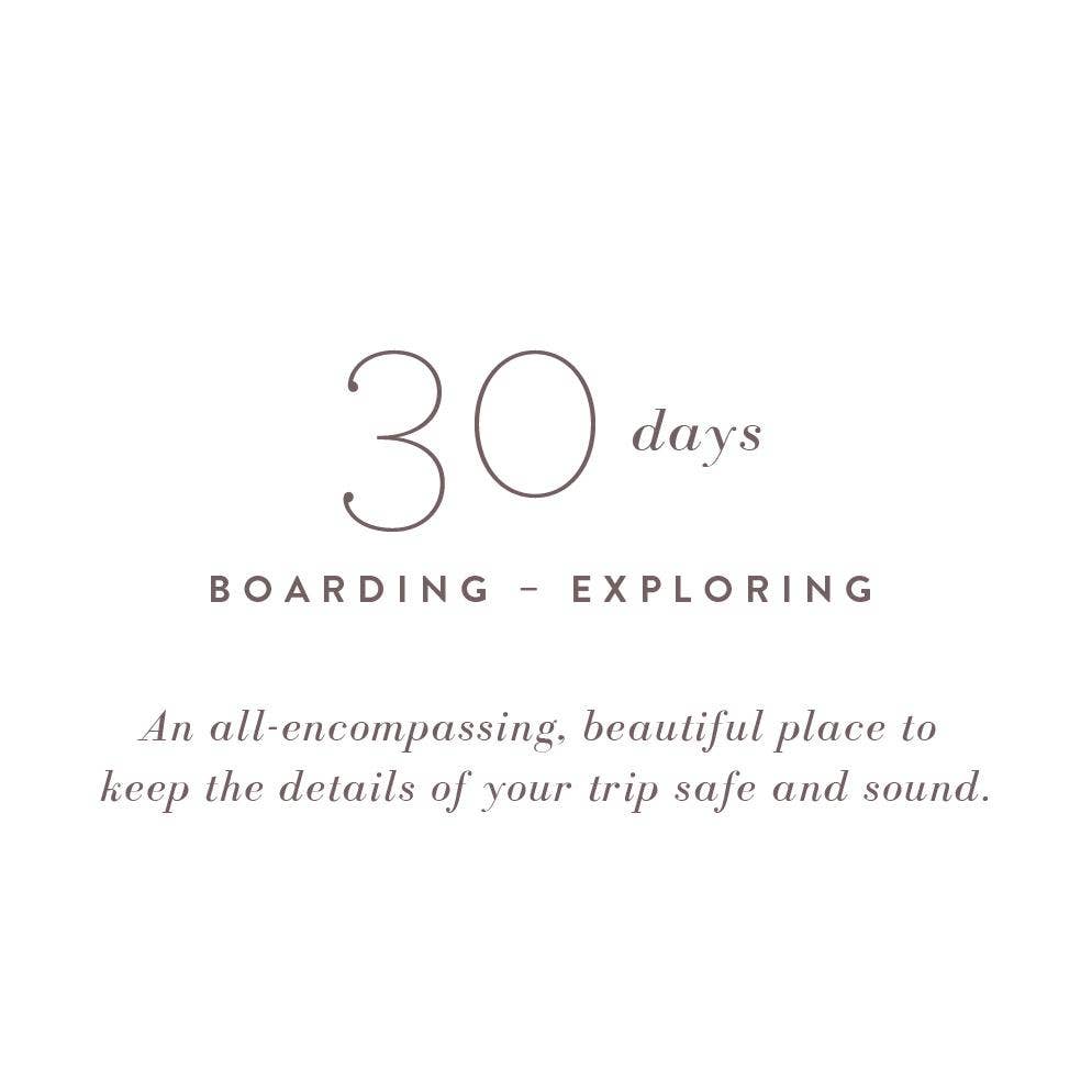 Complete Travel Journal From Boarding to Exploring Hardcover: Dusty Rose