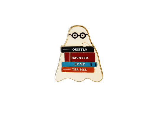 Ghost Enamel Pin, Bookish Ghost, TBR List, Spooky Season Pin