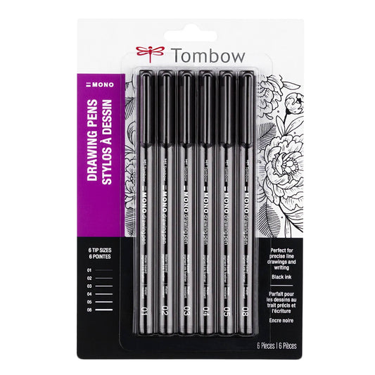 Tombow MONO Drawing Pens - 6-Pack