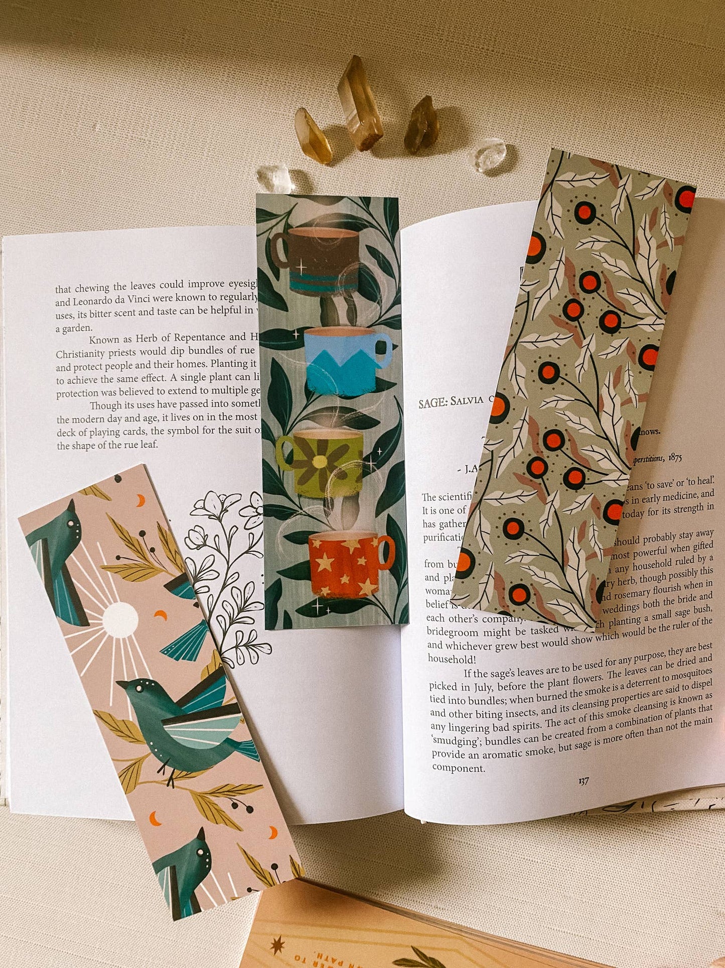 Literary Quote Bookmark - Books and Tea