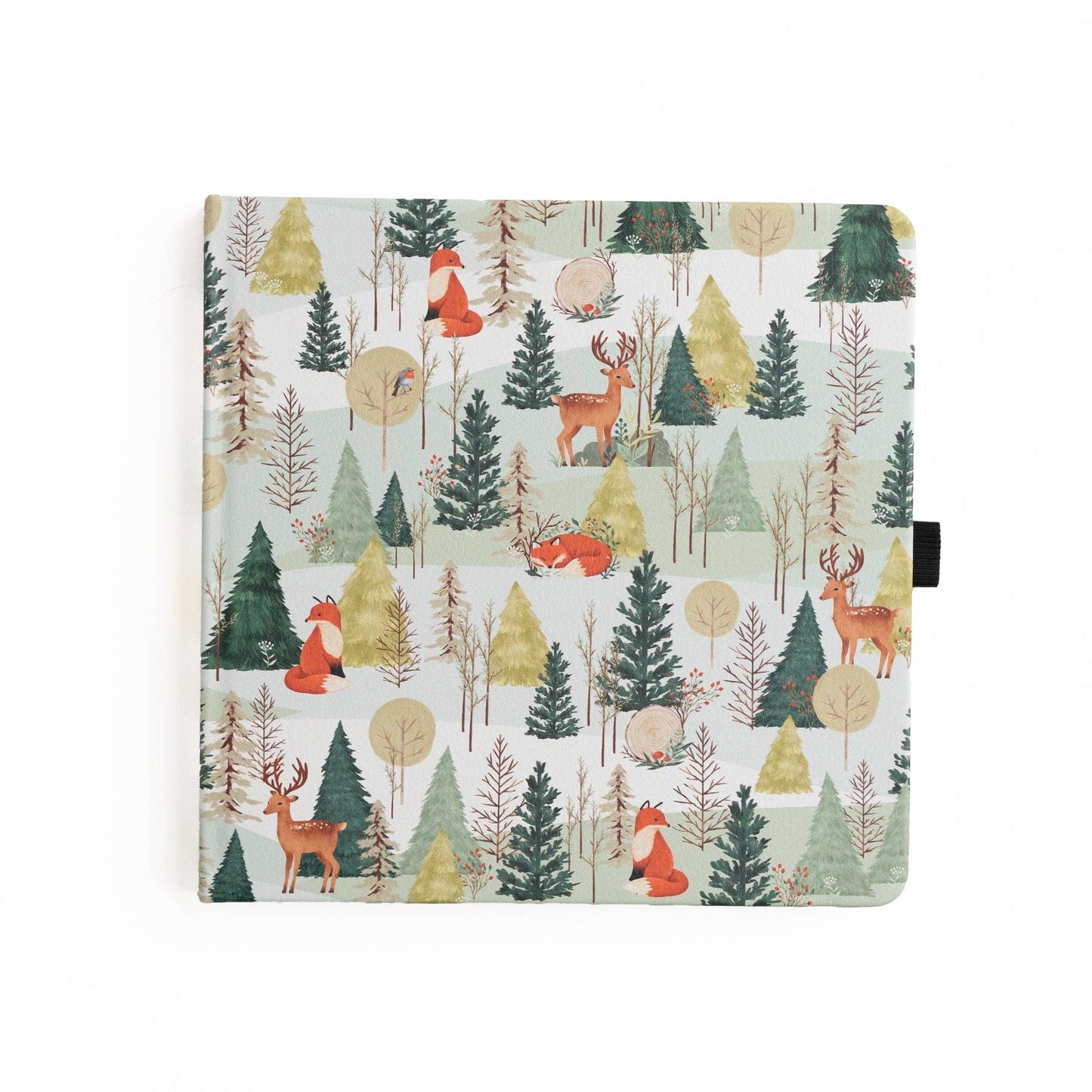 Fox In Winter Woods: Dot Grid Notebook: 8x8: 160 Pages