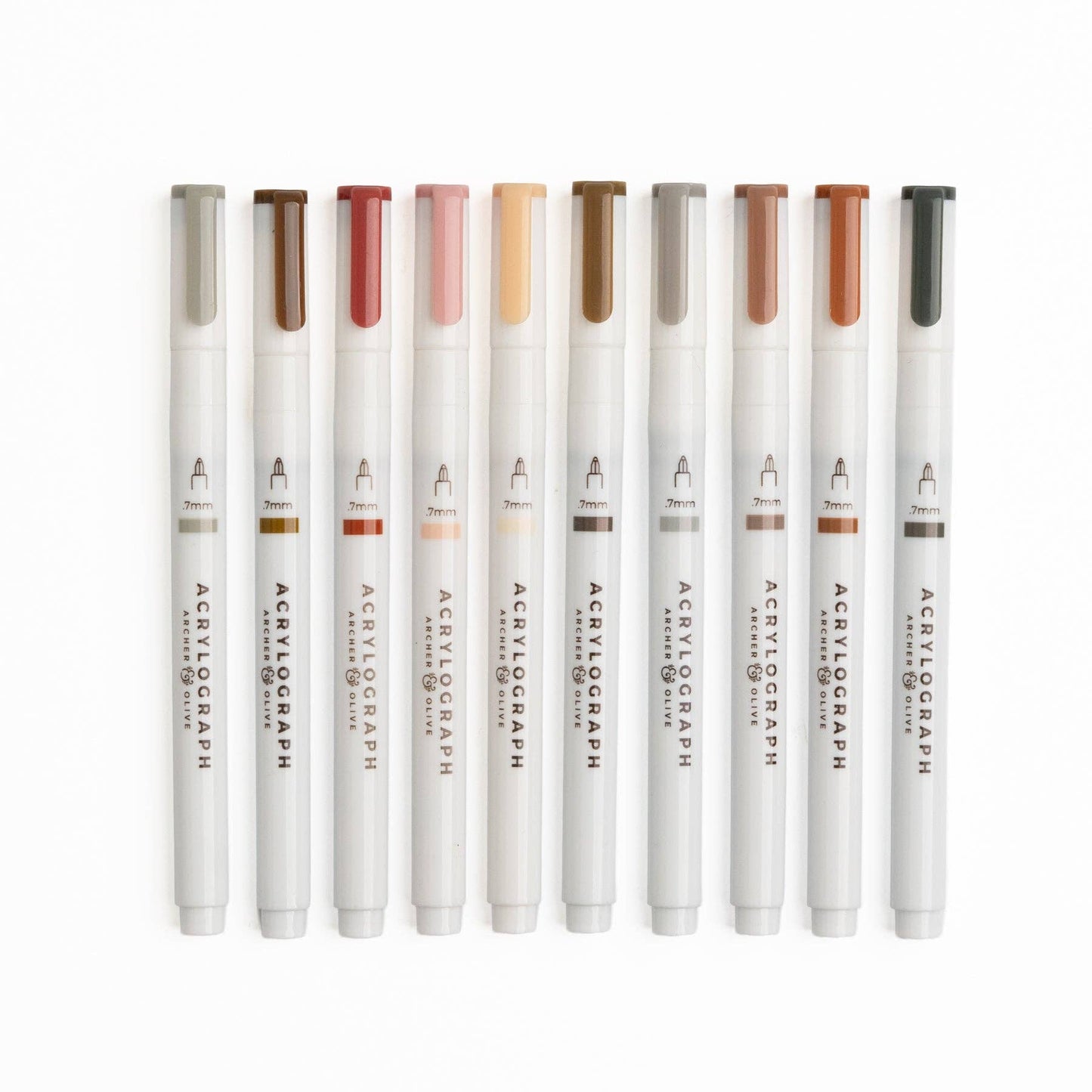 Quiet Corners | Set of 10 Acrylograph Pens