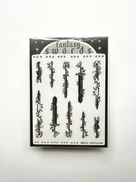 Fantasy Swords Sticker Sheet