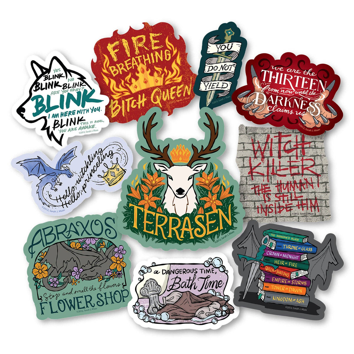 Throne of Glass Decals (10-Pack)