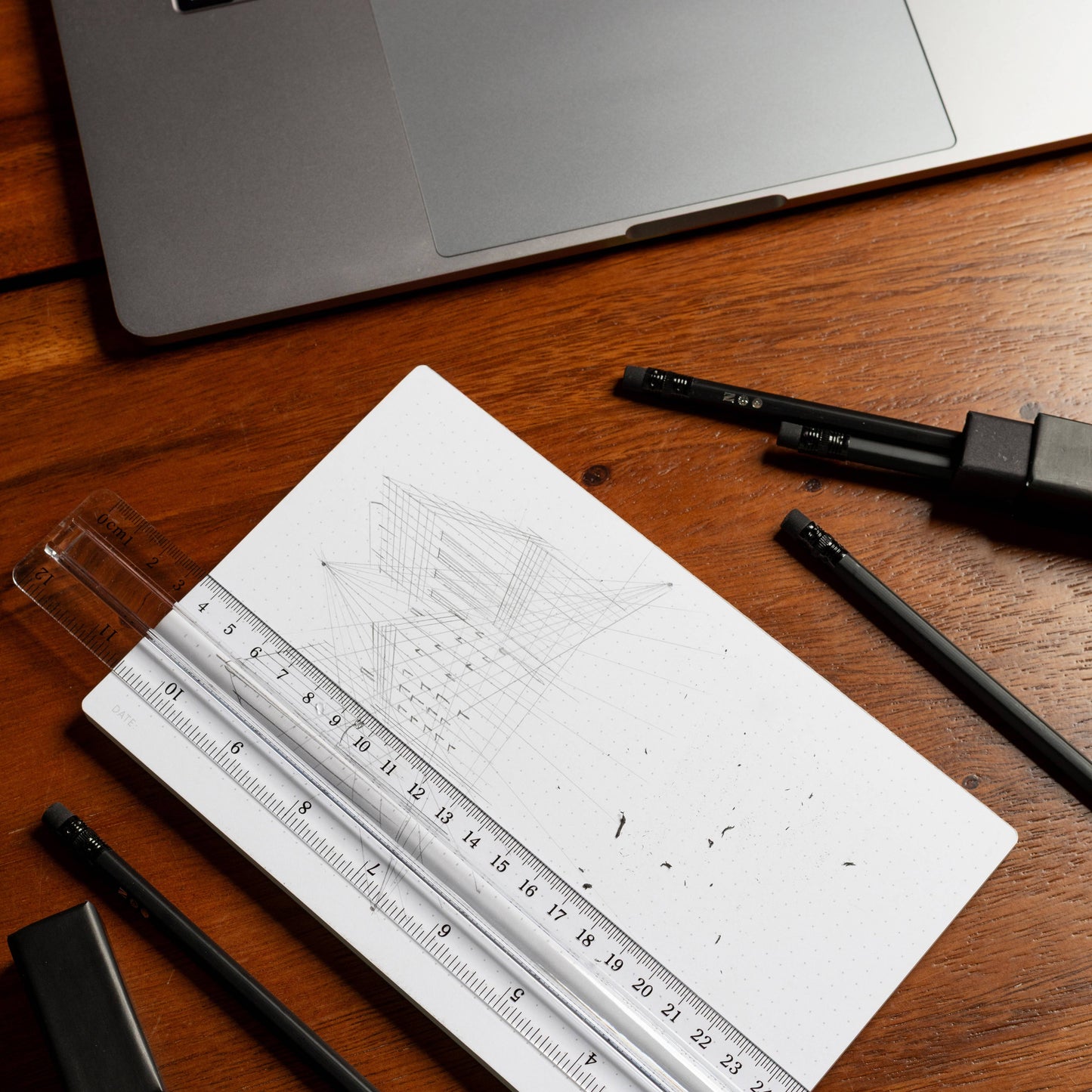 Dot Grid Desk Notepad 2 Pack | Minimalist Dotted Memo Pads: 8.5" x 5.5"