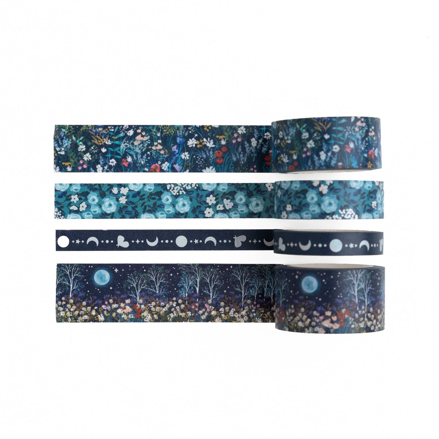 Archer and Olive Moonlit Garden Washi Tape Set of Four Decorative Tape