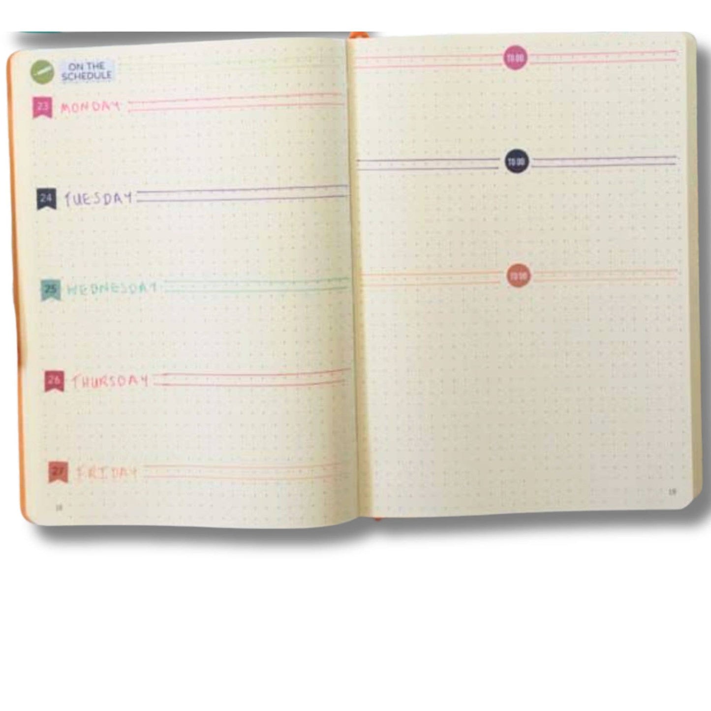Rhodia Softcover Goalbook A5 Dot Grid Notebook in Orange - 5.8 x 8.3