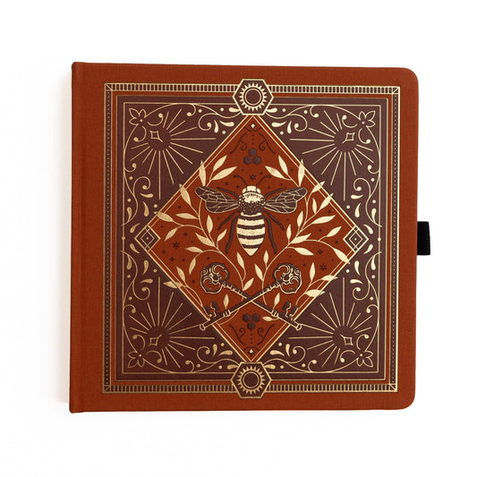 Junk Journal Album | Keeper of Bees in Rust: 8x8: 96 Pages