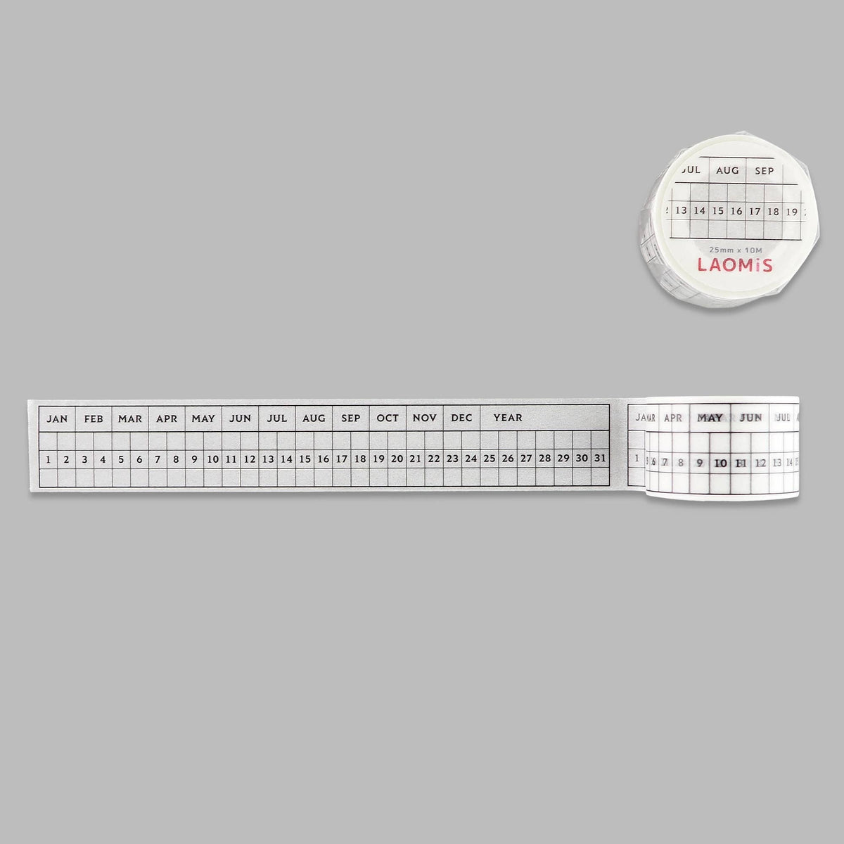 Undated Project Schedule Washi Tape – 31 Day Tracker
