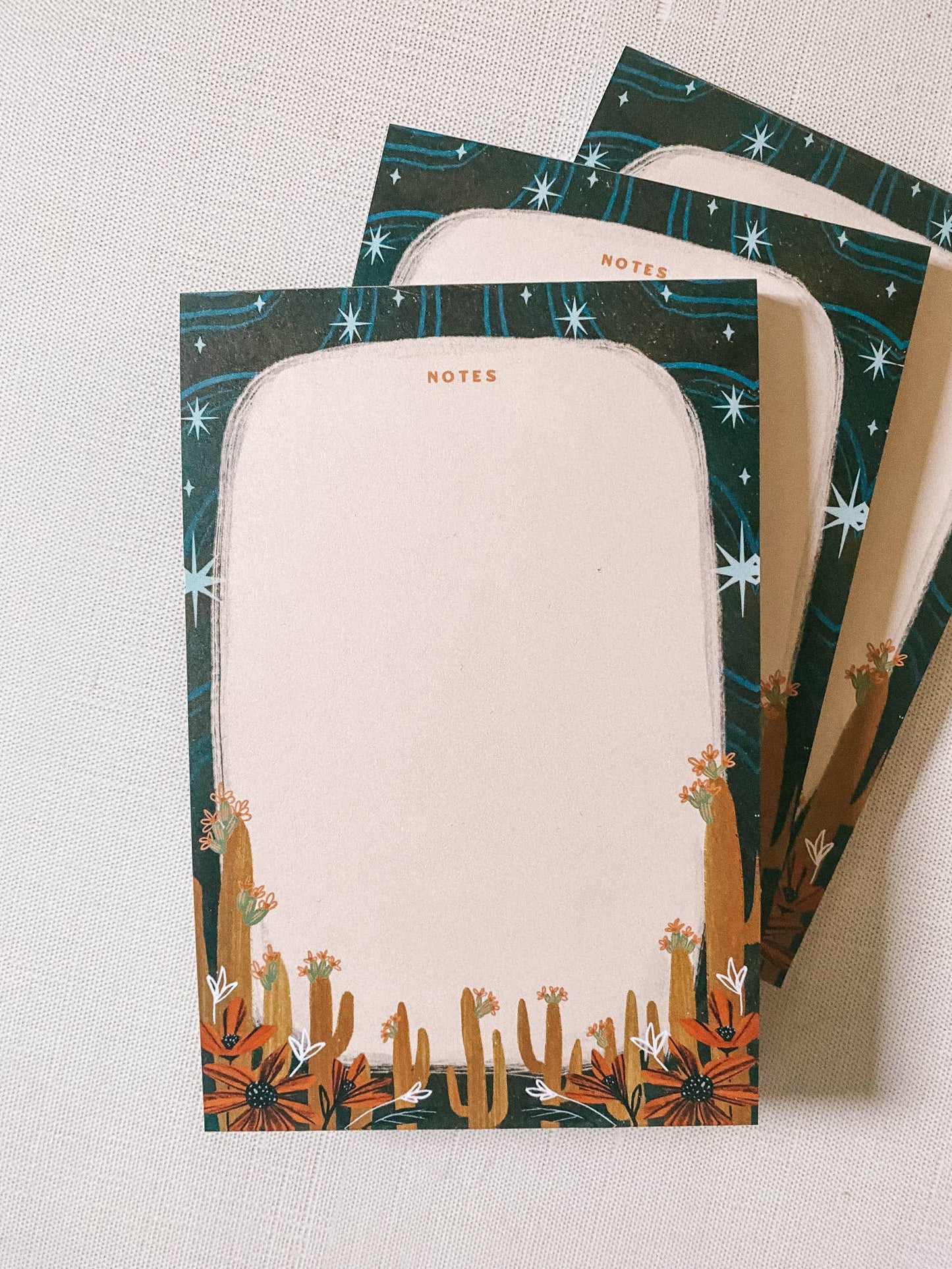 Starry Night Saguaro Notepad - 4x6