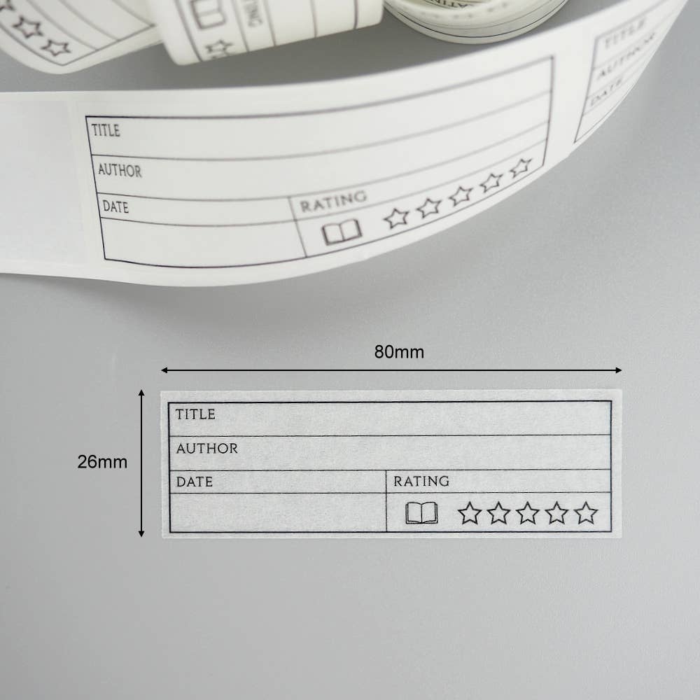 5 Star Book Rating Washi Tape
