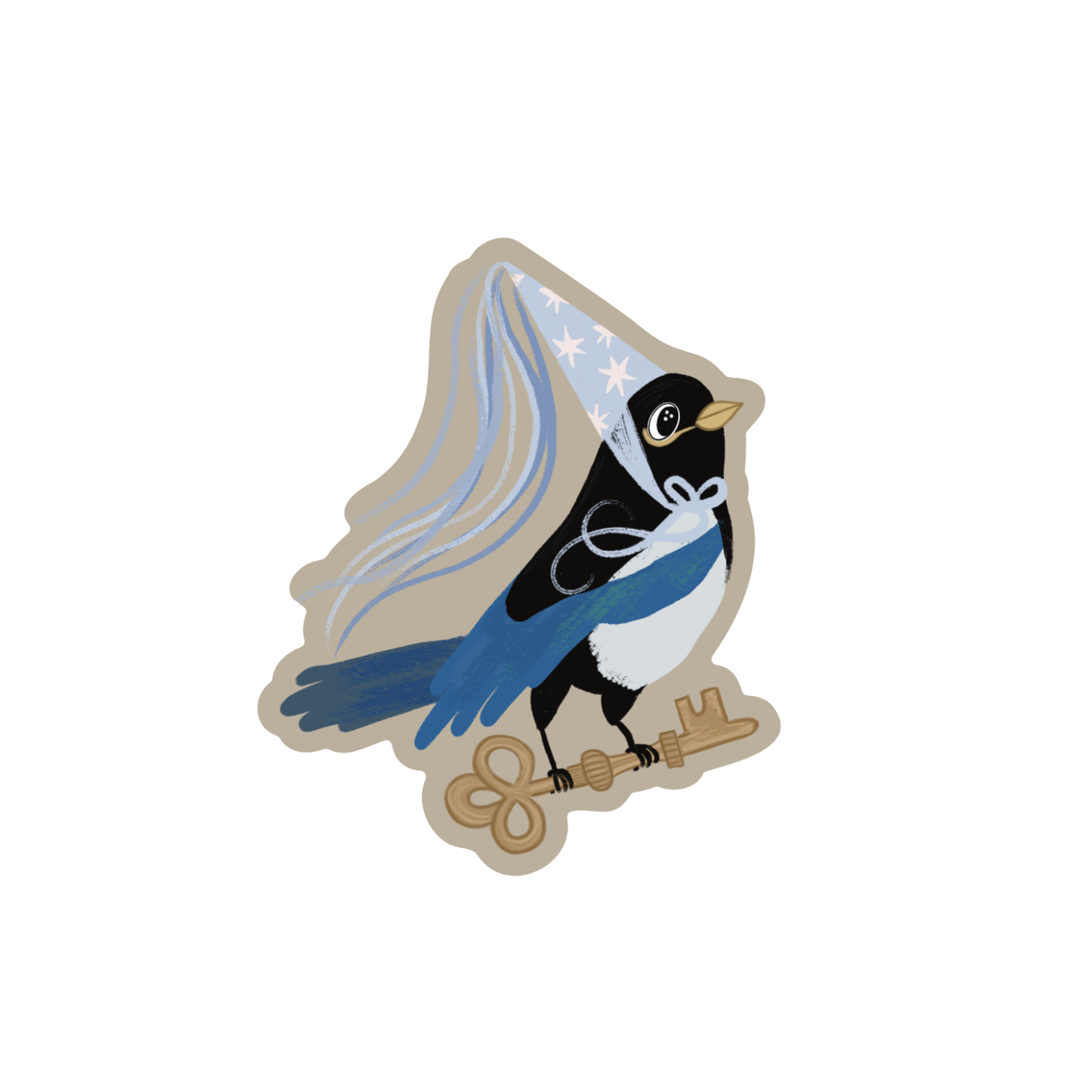 Maggie the Magpie Vinyl Sticker